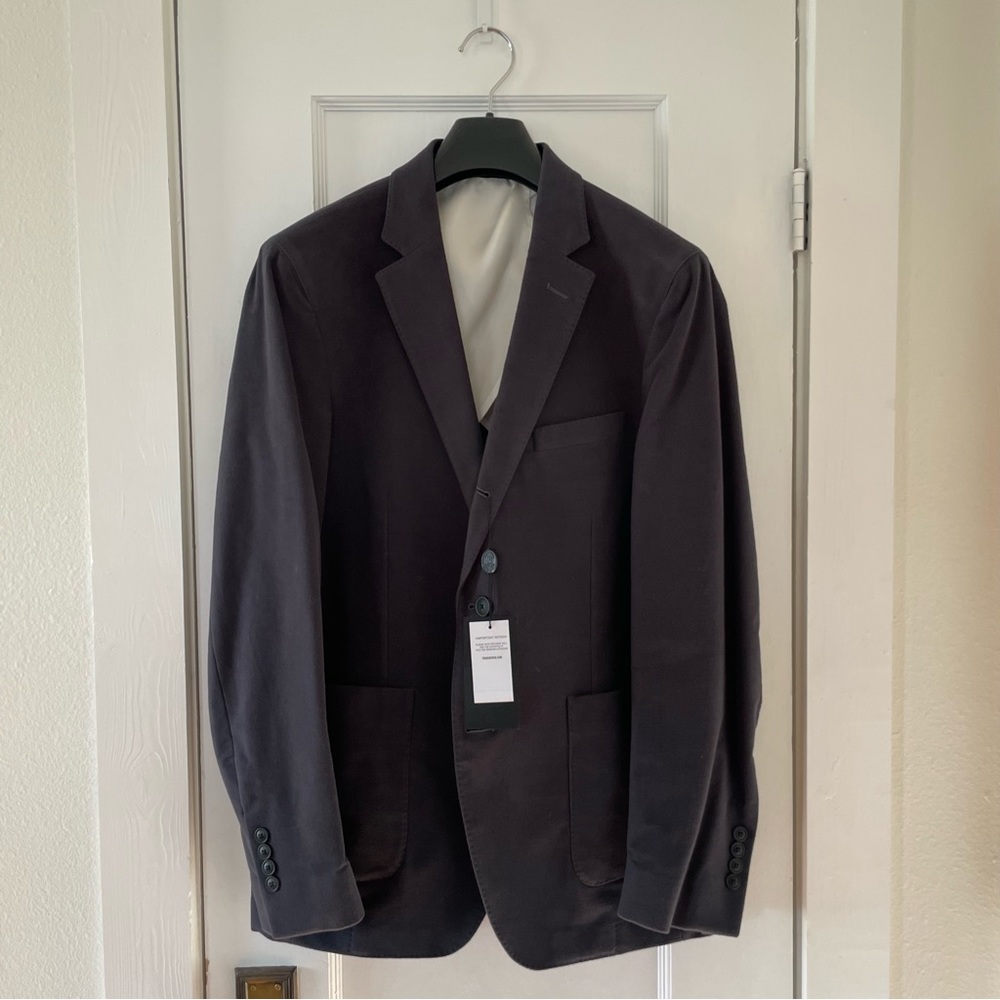 Todd Snyder Madison Moleskin Jacket in “Charcoal” (40/R)